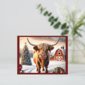 Personalisierte Weihnachts Gruß Postkarten. Feiert Postkarte (Stehend Vorderseite)