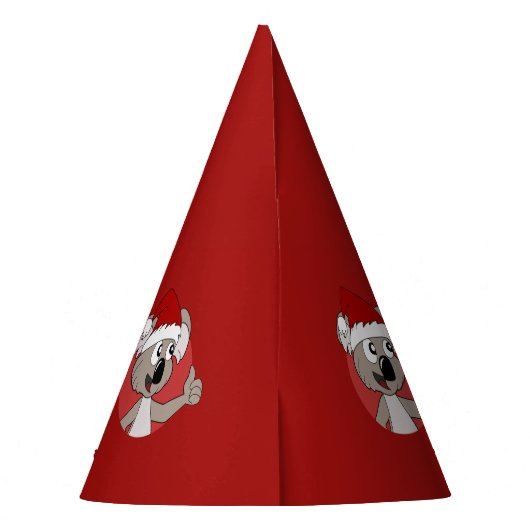 Personalisierte Weihnachts koala Cartoon Party Hat Partyhütchen (Rückseite)
