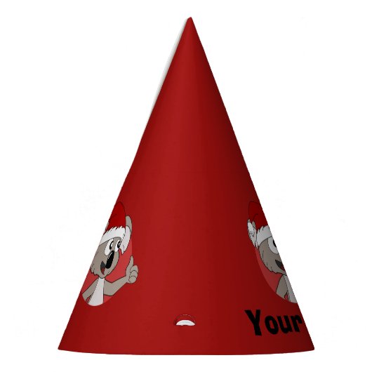 Personalisierte Weihnachts koala Cartoon Party Hat Partyhütchen (Links)