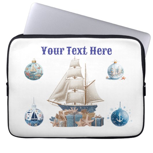 "Personalisierte Weihnachts-Laptop-Tasche - Fest Laptopschutzhülle (Vorderseite)