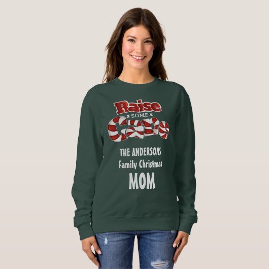 Personalisierte Weihnachts-Matching-Mama Sweatshirt (Vorne ganz)
