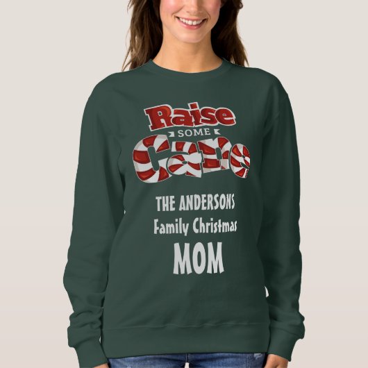 Personalisierte Weihnachts-Matching-Mama Sweatshirt (Vorderseite)