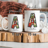 Personalisierte Weihnachts-Monogramm-Tasse, Cowork Kaffeetasse