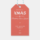 Personalisierte Weihnachts-Niedliche Geschenktaste Geschenkanhänger (Rückseite)