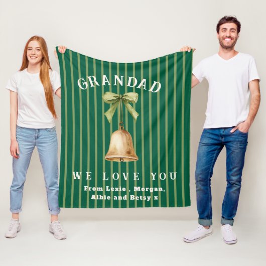 Personalisierte Weihnachts-Opa-Fleece-Decke als Ge Fleecedecke (Beispiel)
