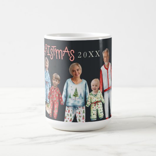 Personalisierte Weihnachts Pajamas Foto Tasse (Mittel)