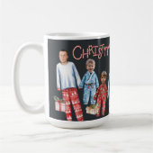 Personalisierte Weihnachts Pajamas Foto Tasse (Links)