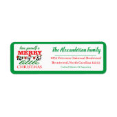 Personalisierte Weihnachts-Pandas-Adresslisten (Vorne)