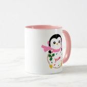 Personalisierte Weihnachts-Penguin-Tasse Tasse (VorderseiteRechts)