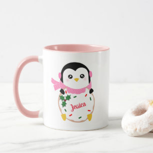 Personalisierte Weihnachts-Penguin-Tasse Tasse