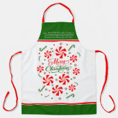 Personalisierte Weihnachts Peppermint Candy Schürze (Vorderseite)