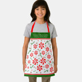 Personalisierte Weihnachts Peppermint Candy Schürze (Insitu)