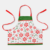 Personalisierte Weihnachts Peppermint Candy Schürze (Vorderseite)