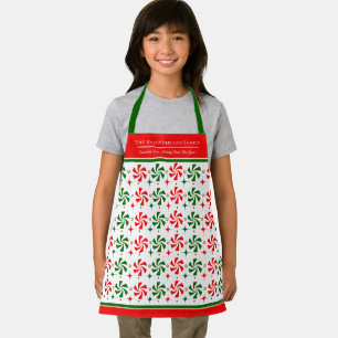 Personalisierte Weihnachts Peppermint Candy Schürze