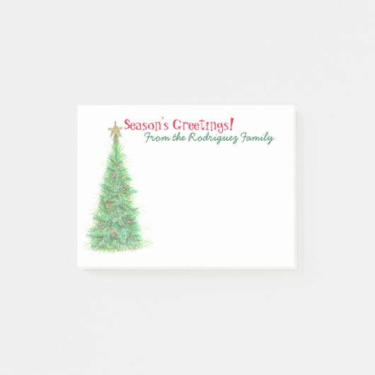 Personalisierte Weihnachts-Post-it-Notizen Post-it Klebezettel (Vorderseite)