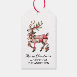 Personalisierte Weihnachts-Rentier-Anhänger Geschenkanhänger