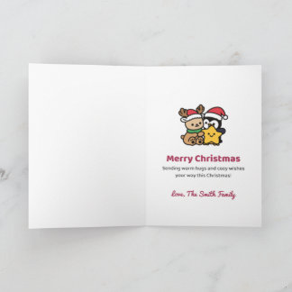 Personalisierte Weihnachts-Rentiere für die Kusche Karte