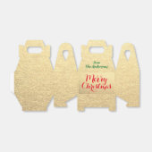 Personalisierte Weihnachts-Rot-Gold-Handschrift Geschenkschachtel (Ungefaltet)