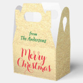 Personalisierte Weihnachts-Rot-Gold-Handschrift Geschenkschachtel (Geöffnet)