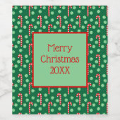 Personalisierte Weihnachts-Rot-Süßkartoffeln Weinetikett (Einzelnes Label)