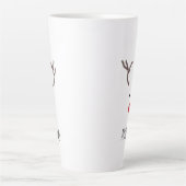 Personalisierte Weihnachts-Rote Nase Reindeer Whit Milchtasse (Vorderseite)