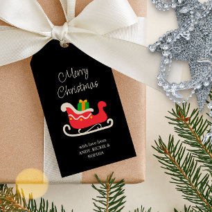 Personalisierte Weihnachts-Schlitten-Geschenkanhän Geschenkanhänger