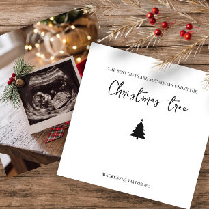 Personalisierte Weihnachts-Schwangerschaftsankündi Feiertagskarte