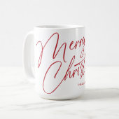 Personalisierte Weihnachts-Script-Tasse | Custom Kaffeetasse (Vorderseite Links)