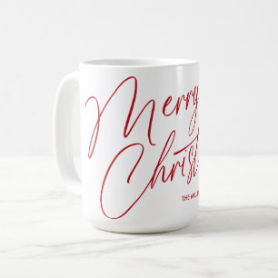 Personalisierte Weihnachts-Script-Tasse Custom Kaffeetasse