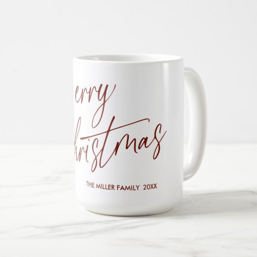 Personalisierte Weihnachts-Script-Tasse | Custom Kaffeetasse (VorderseiteRechts)