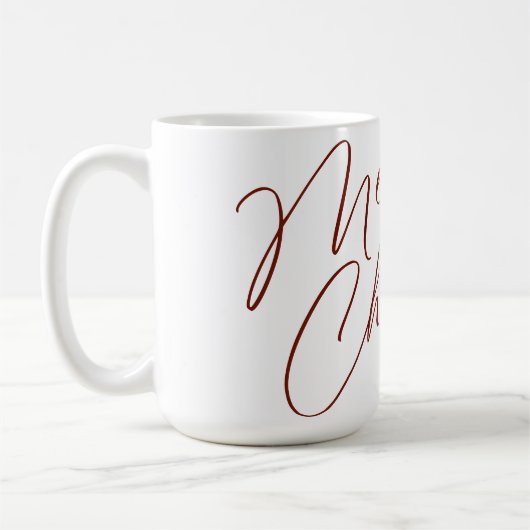 Personalisierte Weihnachts-Script-Tasse | Custom Kaffeetasse (Links)