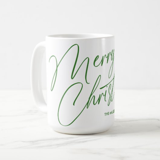 Personalisierte Weihnachts-Script-Tasse | Custom Kaffeetasse (Vorderseite Links)