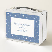 Personalisierte Weihnachts-Snow Street-Szene Metall Brotdose (Rückseite)