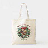 Personalisierte Weihnachts-Tasche für Haustiere mi Tragetasche (Rückseite)