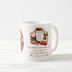 Personalisierte Weihnachts- und Neujahrskarte für Kaffeetasse