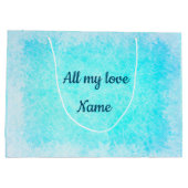 Personalisierte Weihnachts-Verlobte Große Geschenktüte (Rückseite)