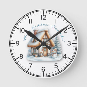 Personalisierte Weihnachts-Wanduhr Runde Wanduhr