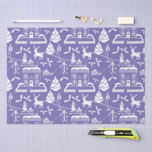 Personalisierte Weihnachts-Winterlandschaft Seidenpapier (Handwerk)