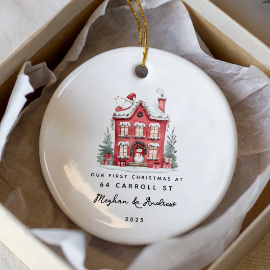 Personalisierte Weihnachts-Zuhause Keramik Ornament
