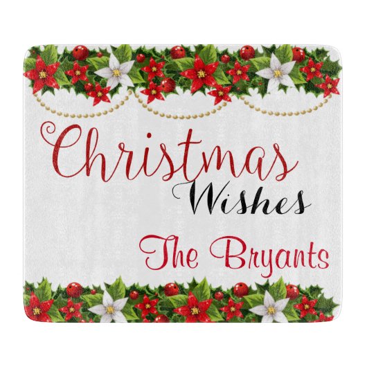 Personalisierte Weihnachtsabschneiderin Schneidebrett (Vorderseite)