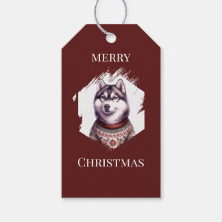 Personalisierte Weihnachtsanhänger, Husky-Feiertag Geschenkanhänger