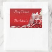 Personalisierte Weihnachtsaufkleber/Geschenke Rechteckiger Aufkleber (Tasche)
