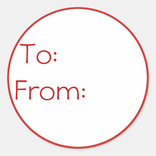 Personalisierte Weihnachtsaufkleber mit roter Gren Runder Aufkleber (Vorderseite)