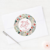 Personalisierte Weihnachtsaufkleber Runder Aufkleber (Umschlag)