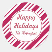 Personalisierte Weihnachtsaufkleber Runder Aufkleber (Vorderseite)