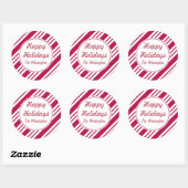 Personalisierte Weihnachtsaufkleber Runder Aufkleber (Blatt)