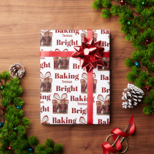 Personalisierte Weihnachtsback-Foto Geschenkpapier