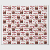 Personalisierte Weihnachtsback-Foto Geschenkpapier (Flach)