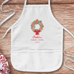 Personalisierte Weihnachtsbacken Crew Schürze der<br><div class="desc">Genießen Sie die Weihnachtsbacktradition der Familie mit der niedlichen Crew Schürze. Es ist mit einer Aquarell-Farbe eines Weihnachtskeks dekoriert! Einfach anpassbar. Wenn wir unsere Kunstwerke erstellen,  werden Sie dieses exakte Bild von anderen Designern nicht finden. Original Wasserfarbe © Michele Davies.</div>