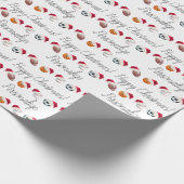 Personalisierte Weihnachtsbäder Weihnachtsfeiertag Geschenkpapier (Ecke)